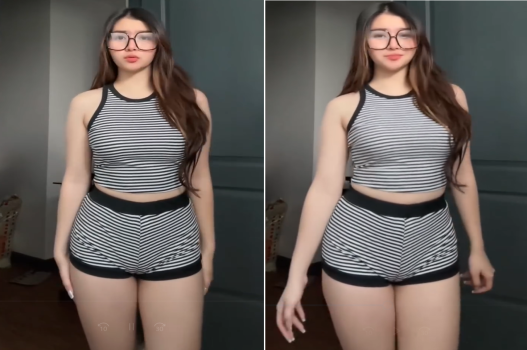 Clip TikTok cô gái dáng ngọc cảm xúc dâng trào