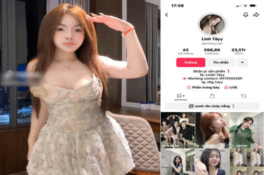Video sex nóng bỏng của cô Linh Tây và người yêu 